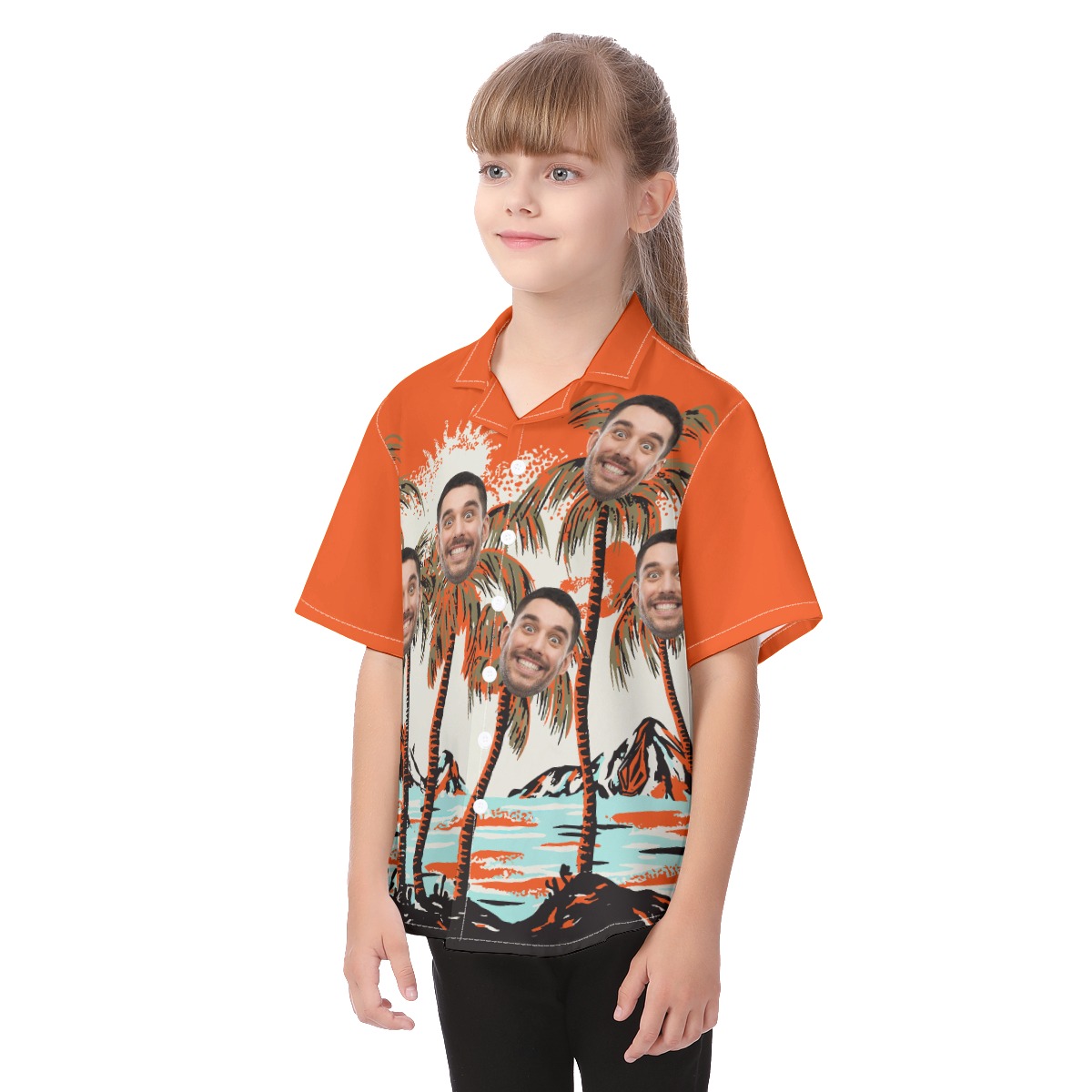 Kid's Personalized Faces Custom Hawaiian Shirt