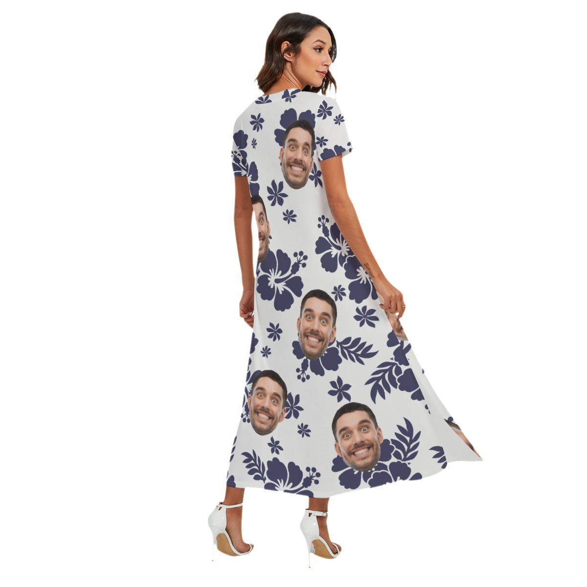 Women's Custom Your Faces Hawaiian Dress For Summer