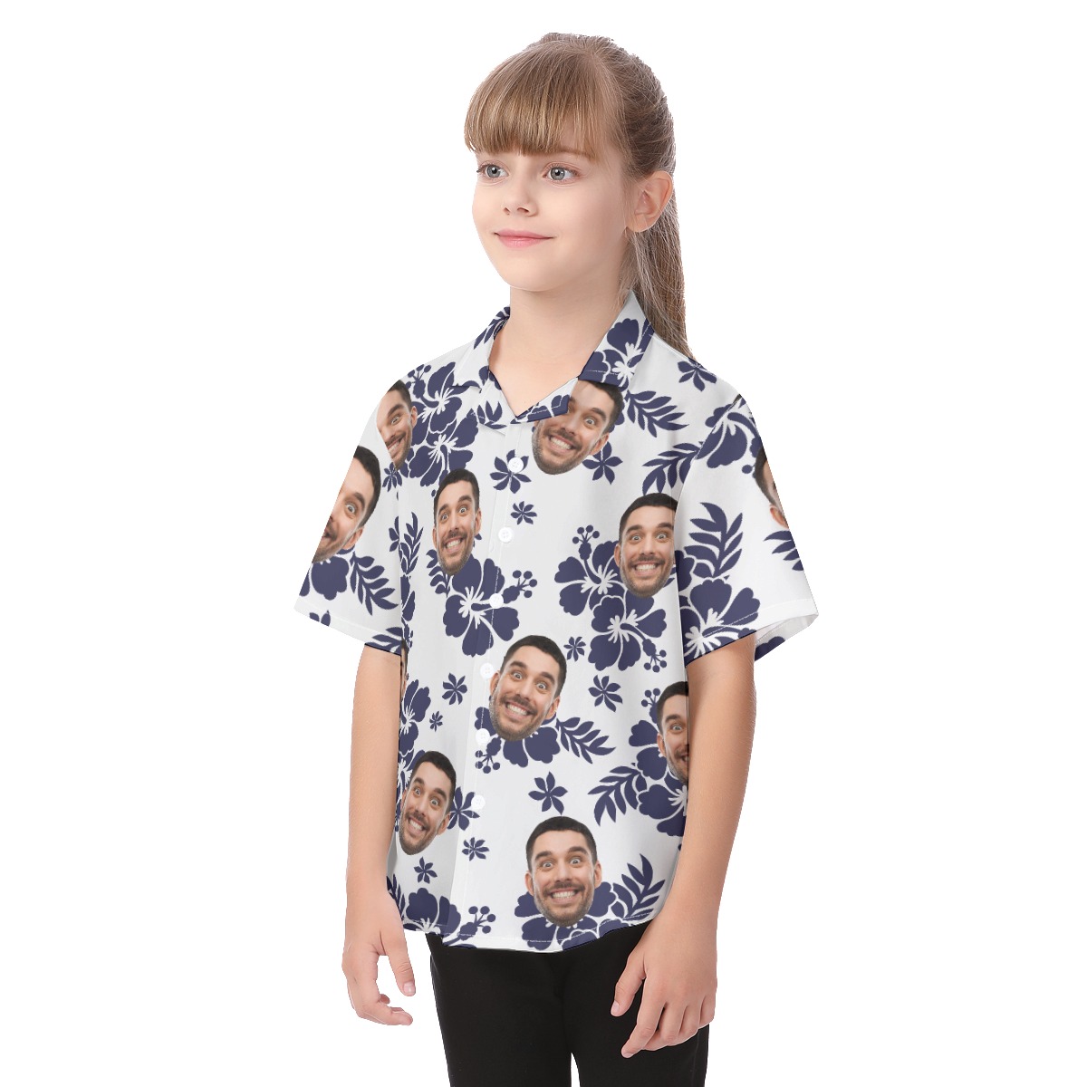 Personalized Aloha Shirt Kid's Custom Hawaiian Shirt With Face