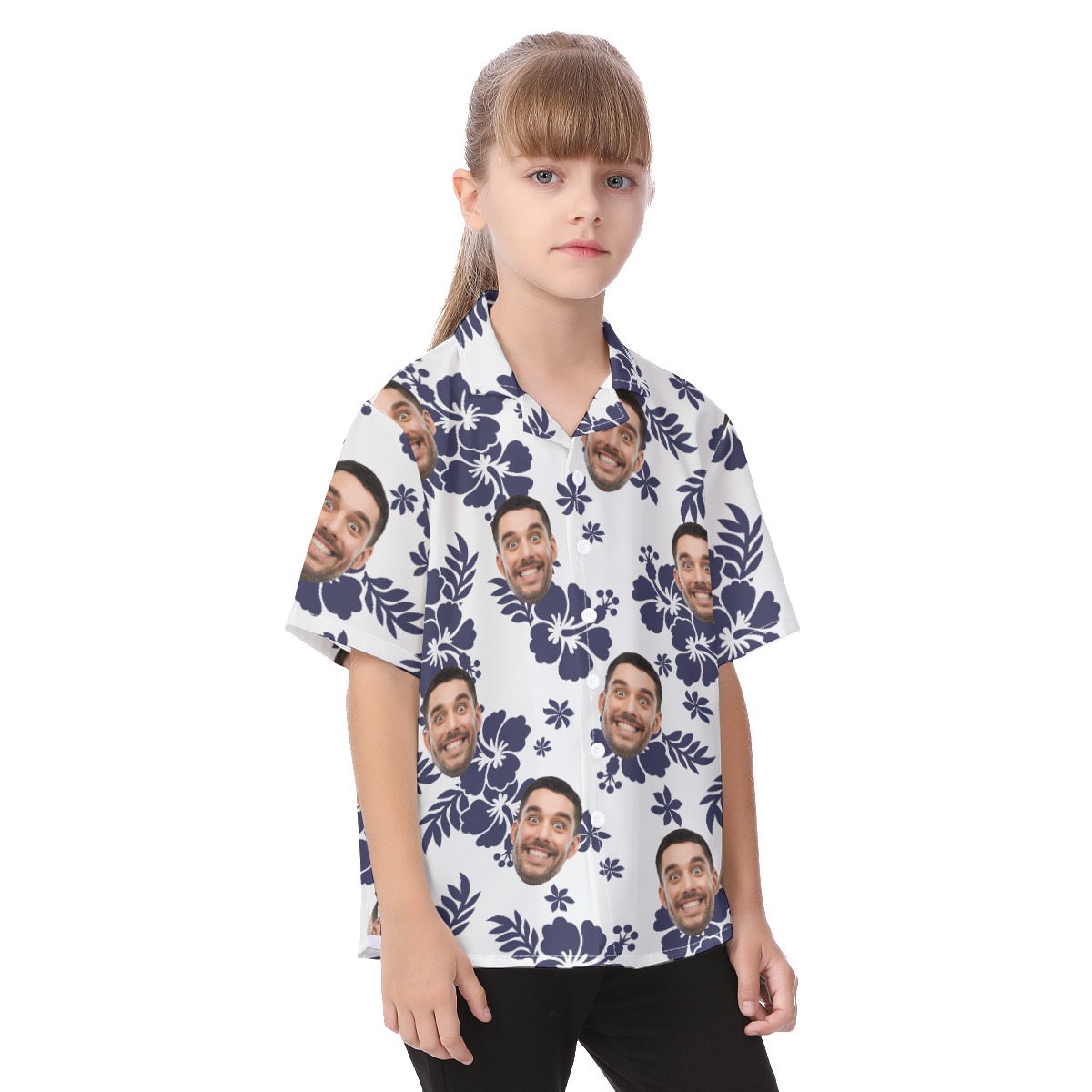 Personalized Aloha Shirt Kid's Custom Hawaiian Shirt With Face