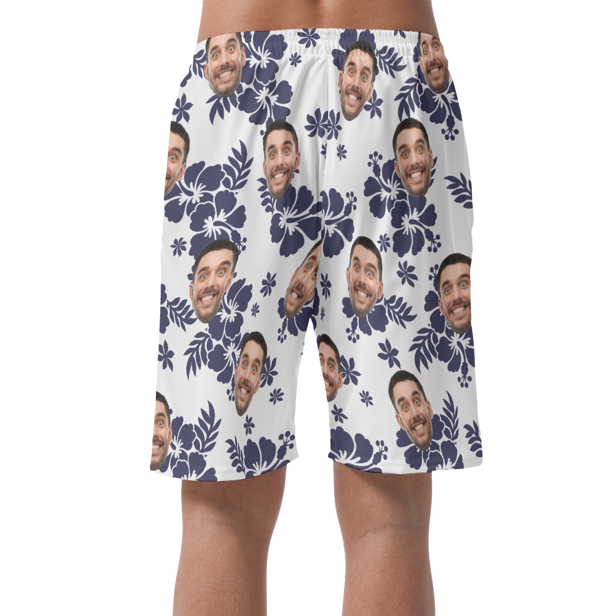 Men's Hawaiian Shorts With Faces Floral Print