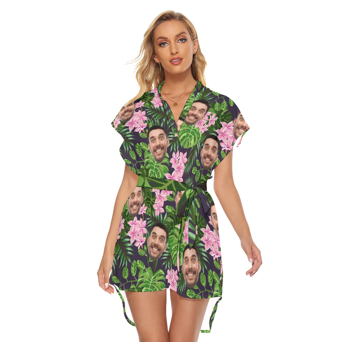 Women's Hawaiian Dress With Custom Face - variant image 1