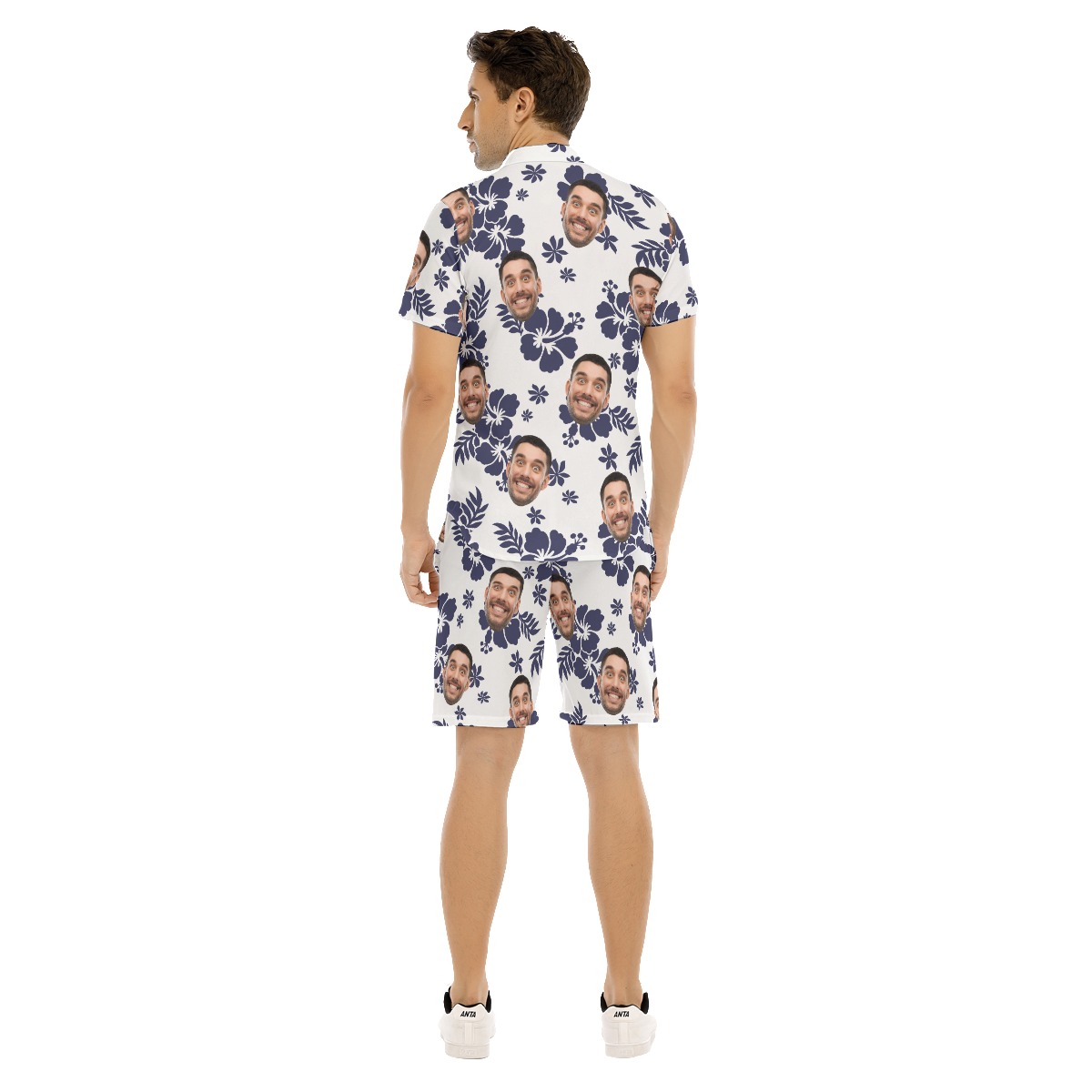 Men's Custom Aloha Shirt Shorts With Faces For Summer