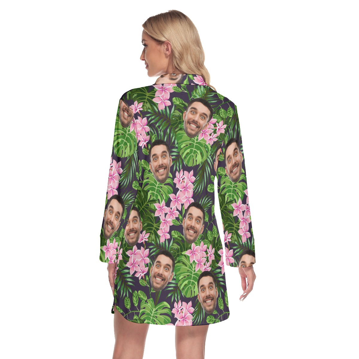 Custom Face Hawaiian Shirt Dress For Women