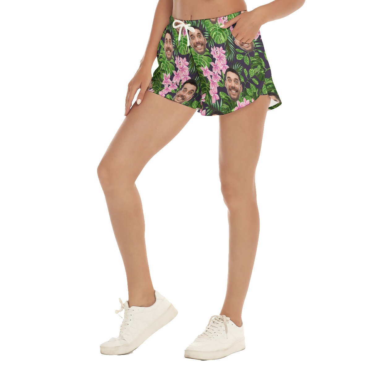 Floral Custom Face Women's Summer Shorts
