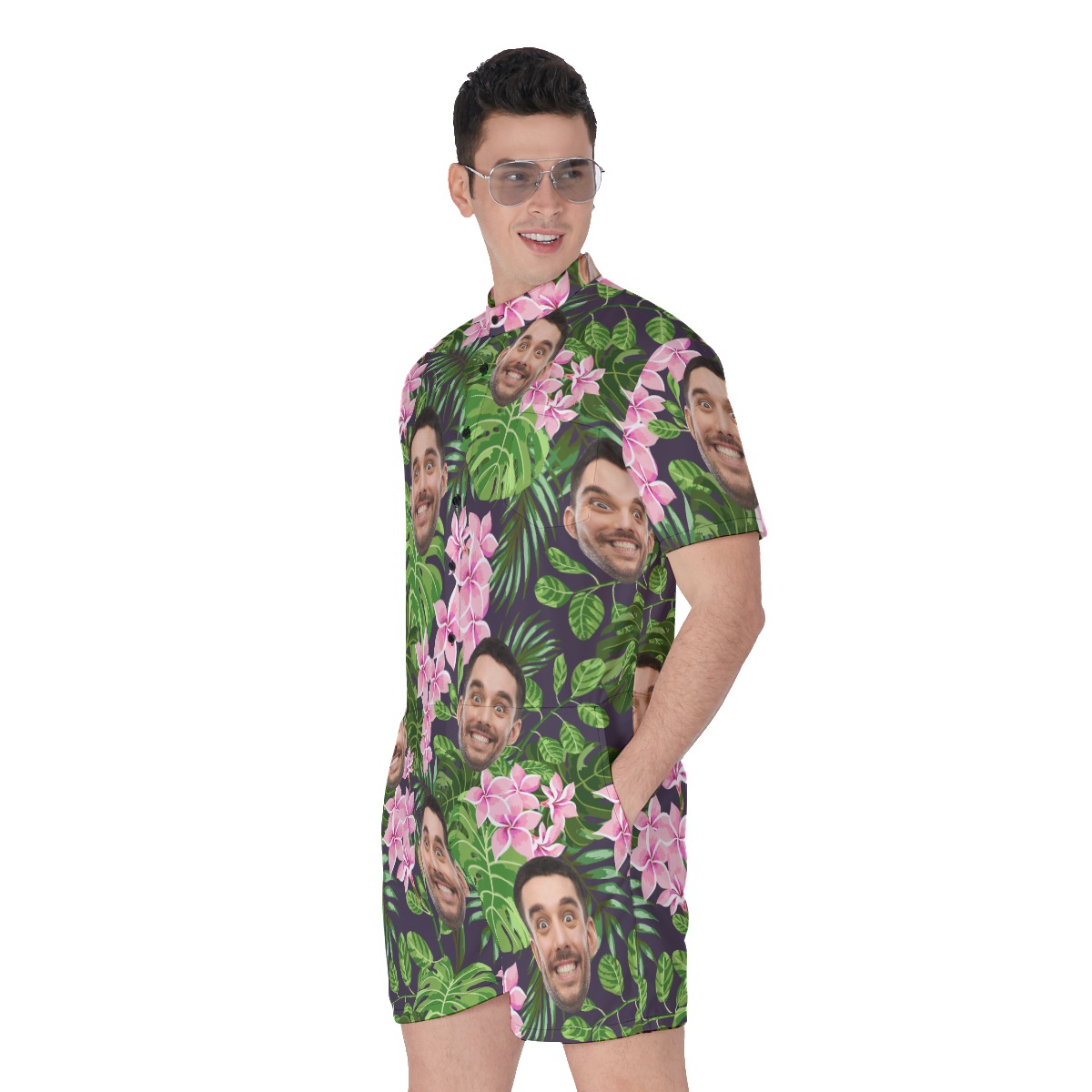 Funny Custom Faces Rompers For Men