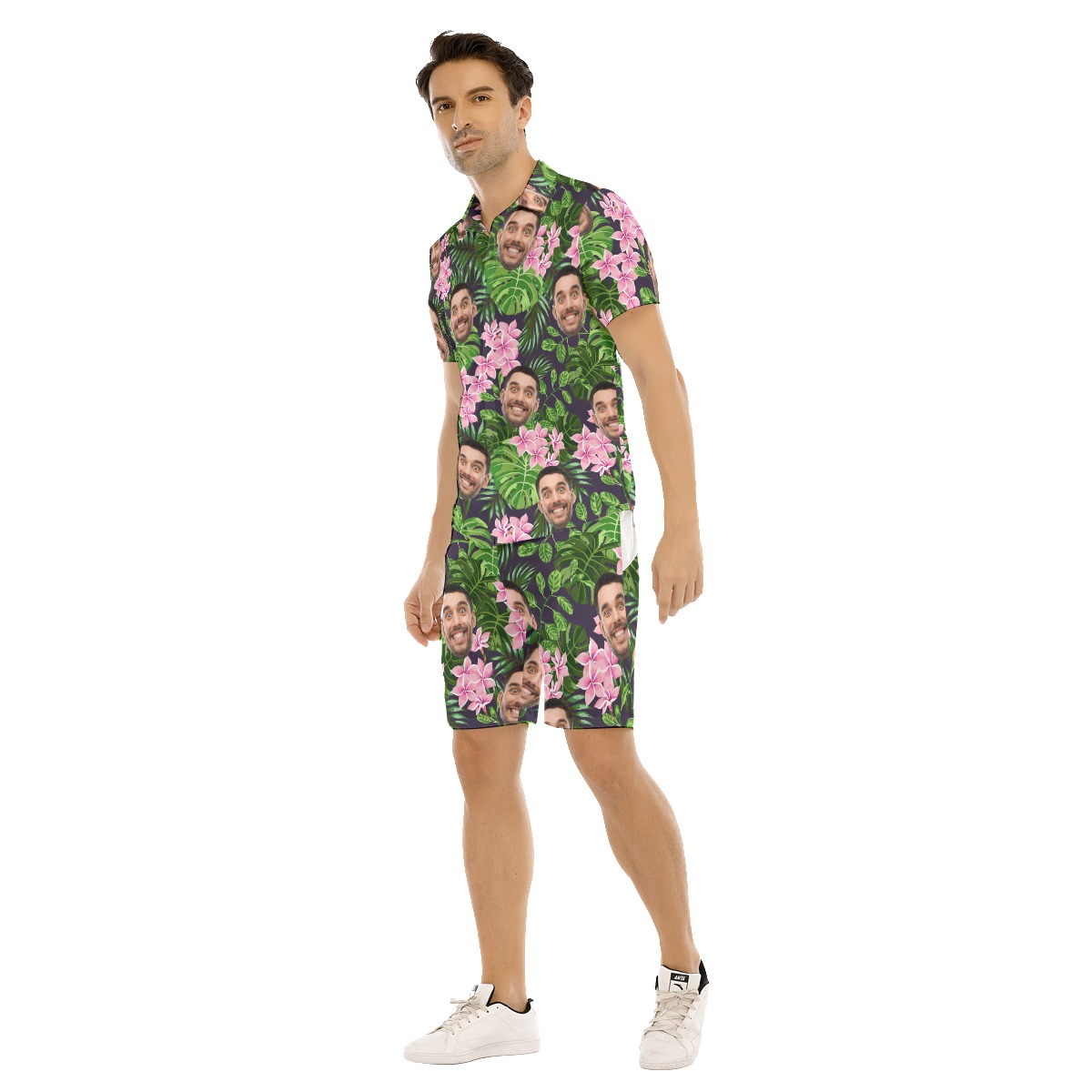 Custom All Over Print Hawaiian Shirt Set For Men