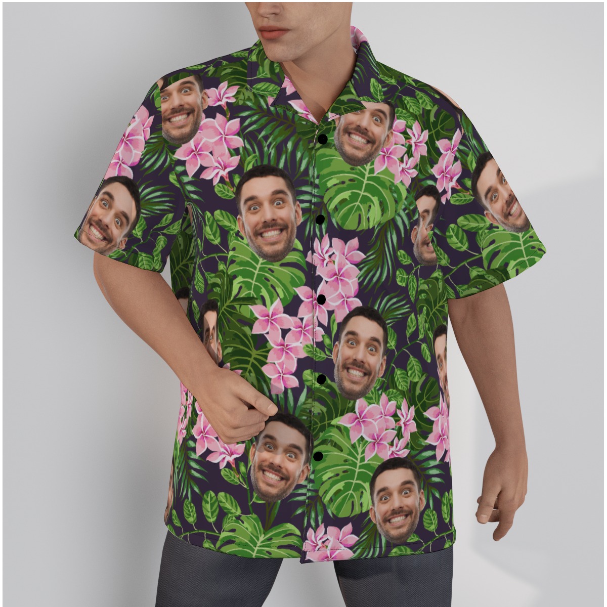 Tropical Custom Hawaiian Shirt With Multiple Faces - variant image 1