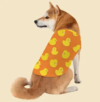 Funny Rubber Duck Hawaiian Tank Top For Dog