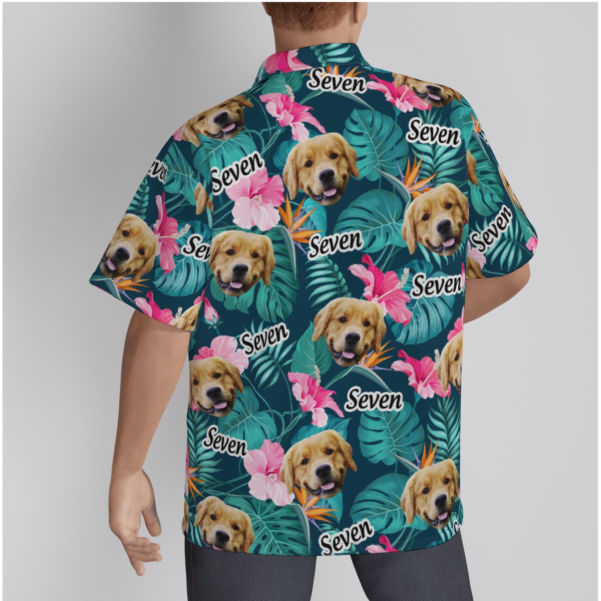 Custom Floral Hawaiian Shirt With Face And Name