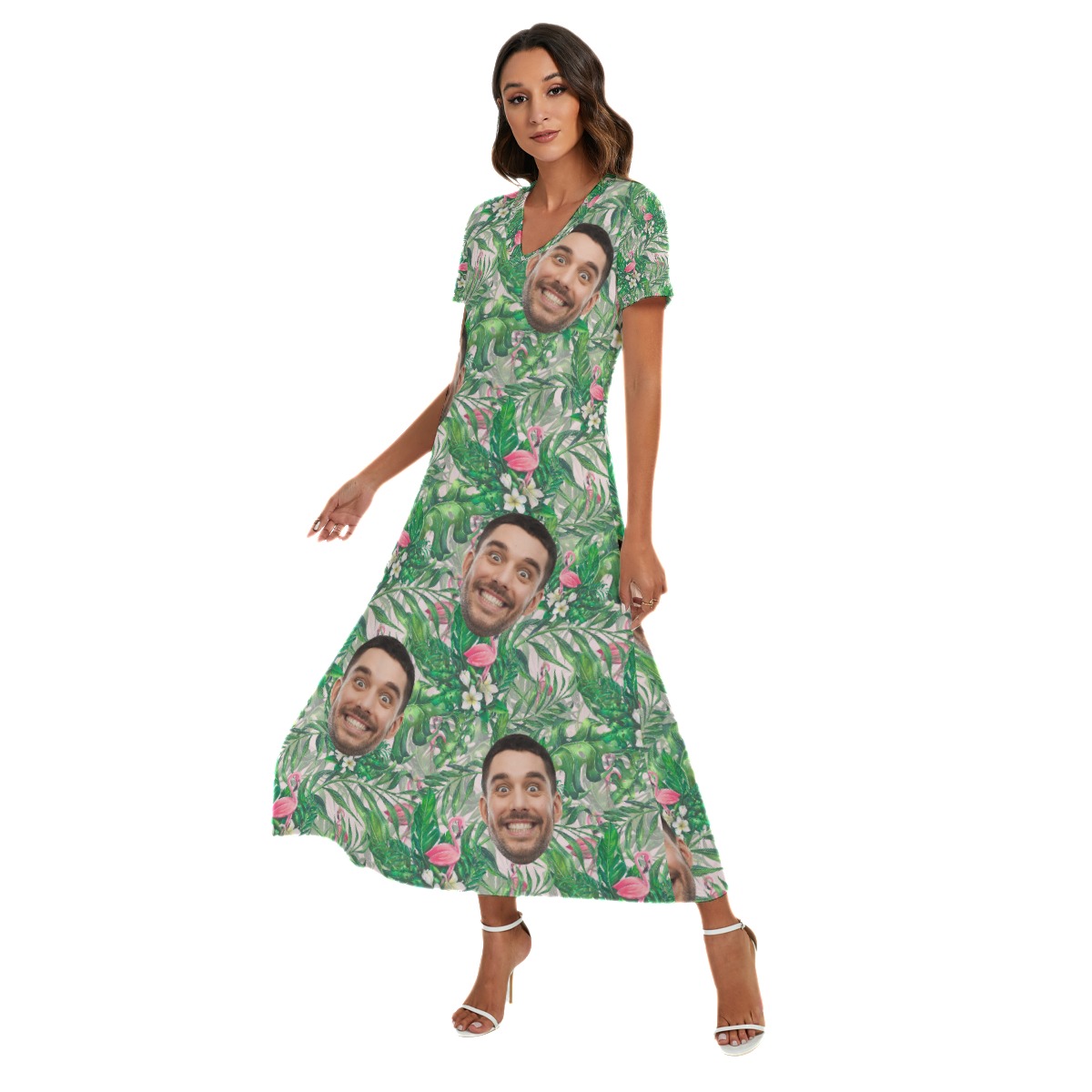 Personalized Hawaiian Print Dresses Long Dress