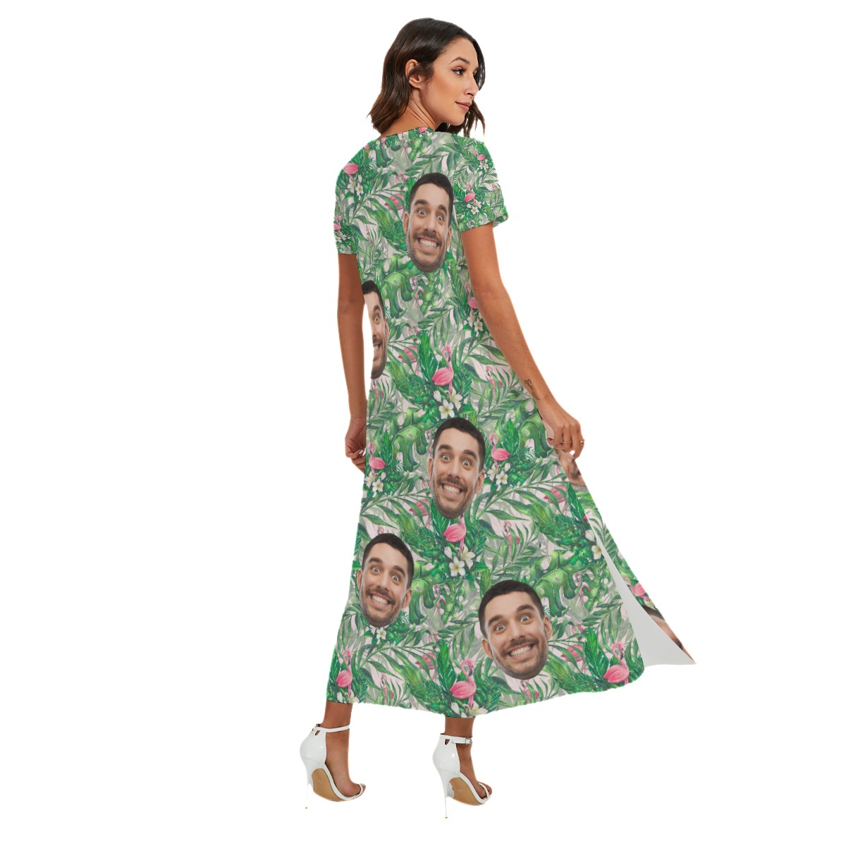 Personalized Hawaiian Print Dresses Long Dress