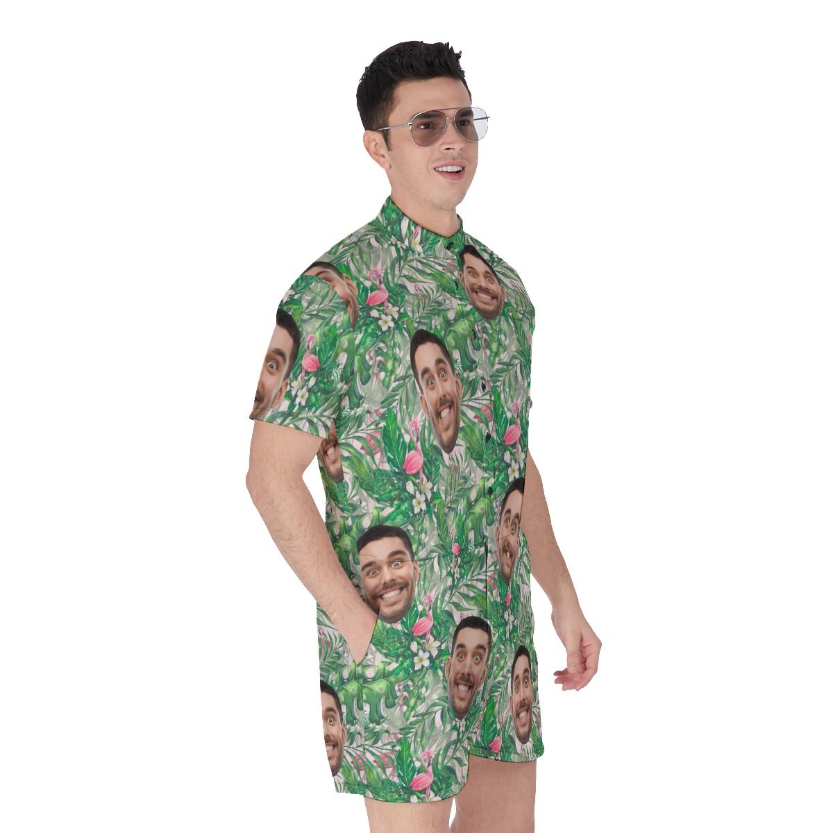 Tropical Romper With Custom Faces For Men