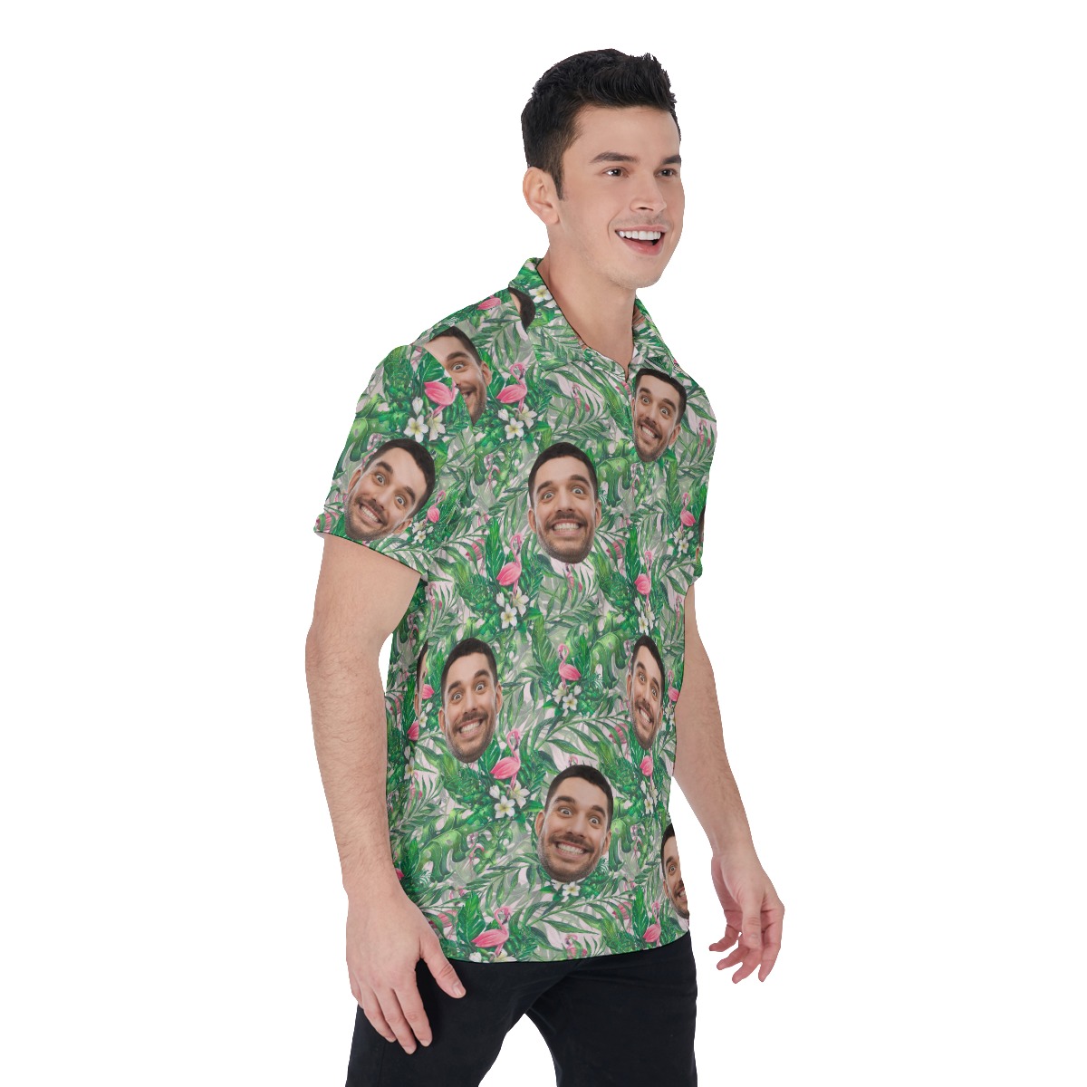 Flamingo Tropical Custom Polo Shirt For Men