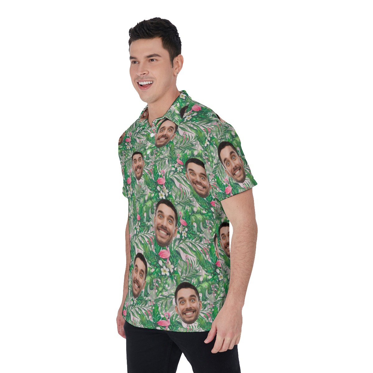 Flamingo Tropical Custom Polo Shirt For Men