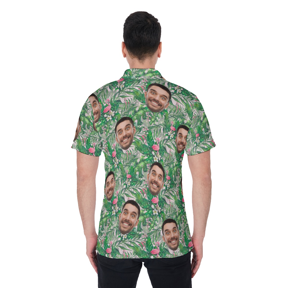Flamingo Tropical Custom Polo Shirt For Men