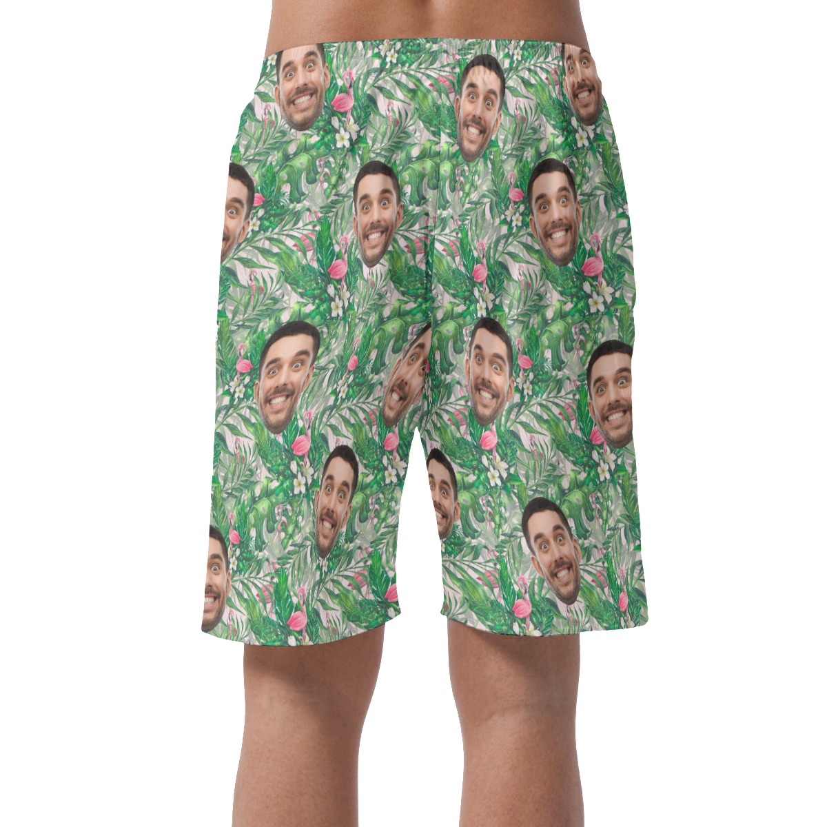 Tropical Flamingo Custom Face Board Shorts For Men