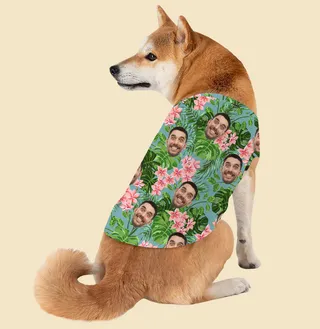 Tropical Custom Face Dog's Hawaiian Shirt