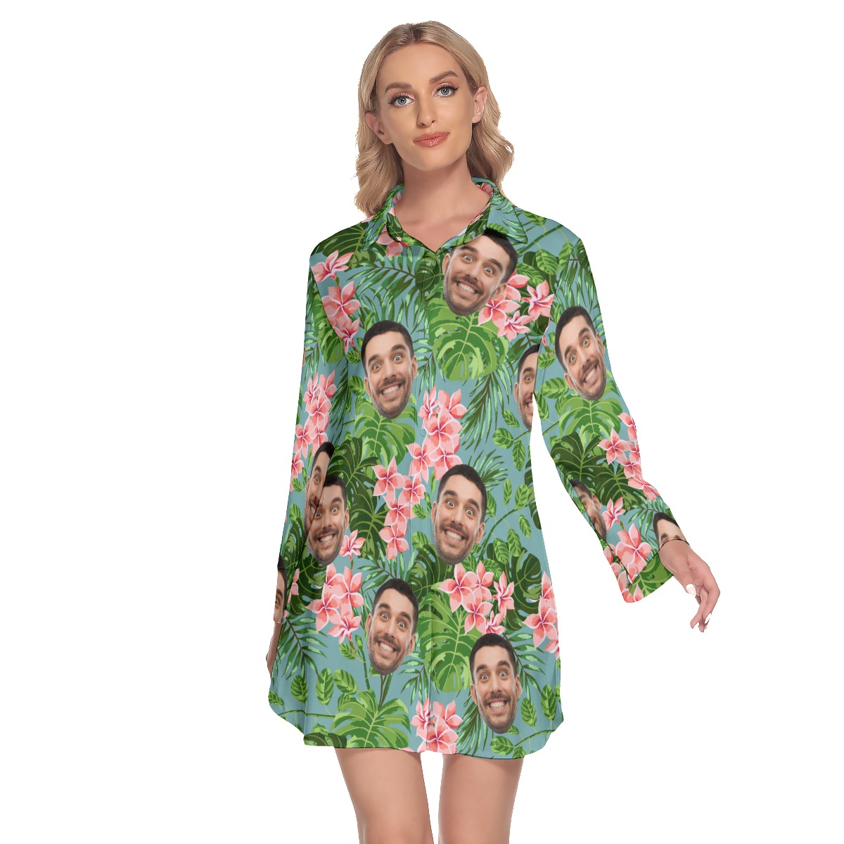 Personalized Hawaiian Print Dresses For Women - variant image 1