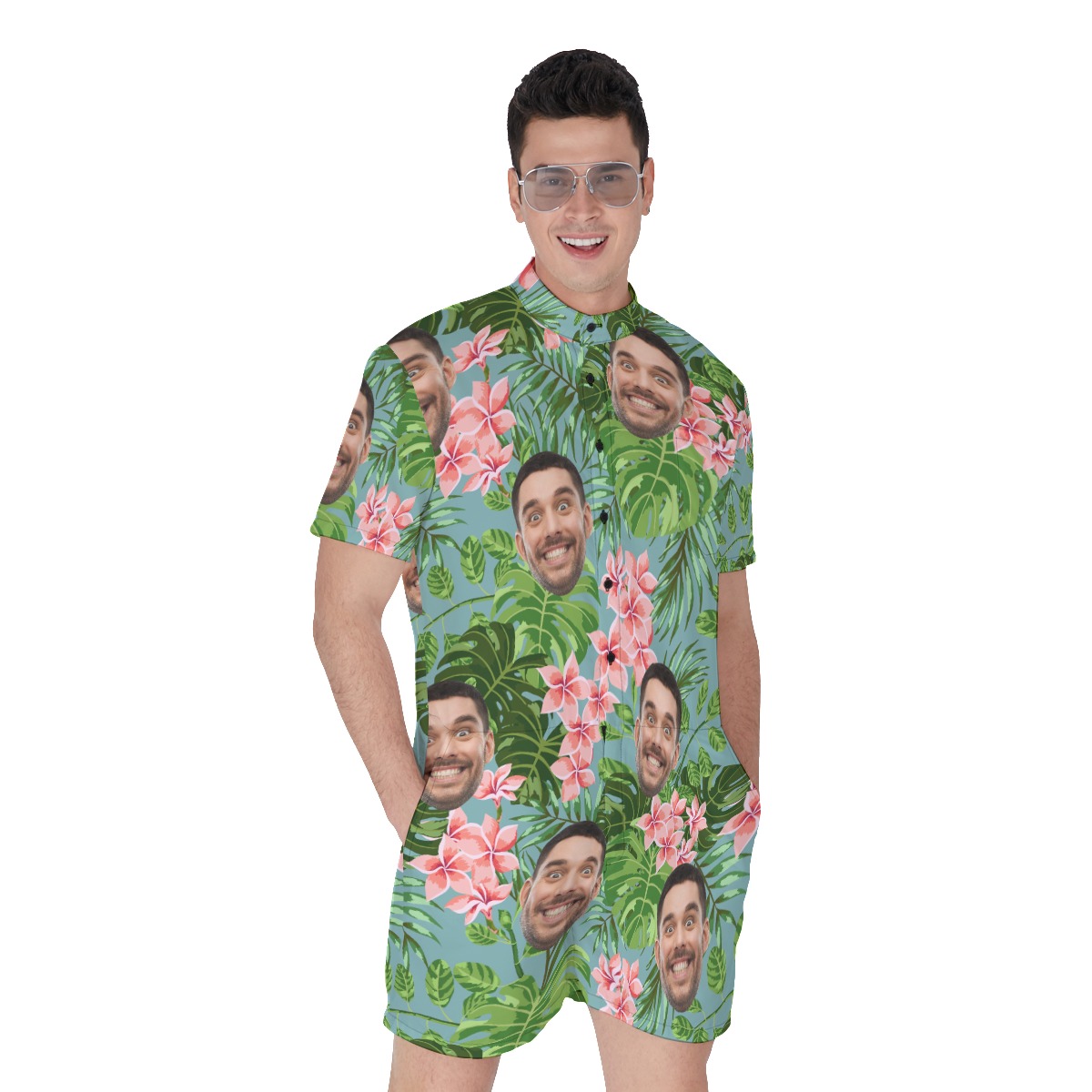 Custom Face Summer Romper For Men - variant image 1
