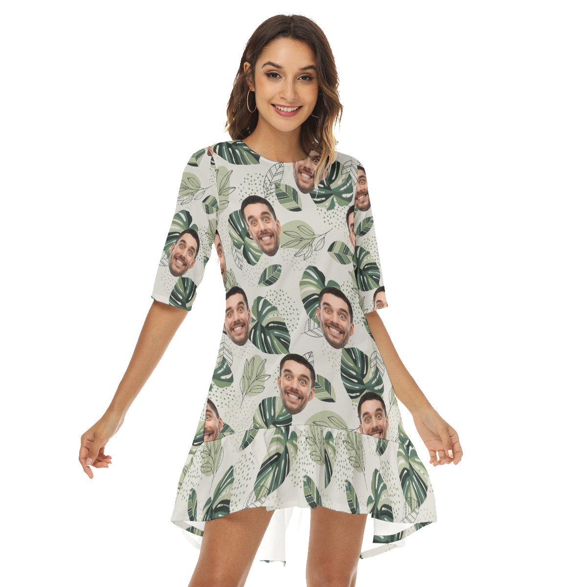 Women's Summer Hawaiian Dresses Custom Your Face - variant image 1