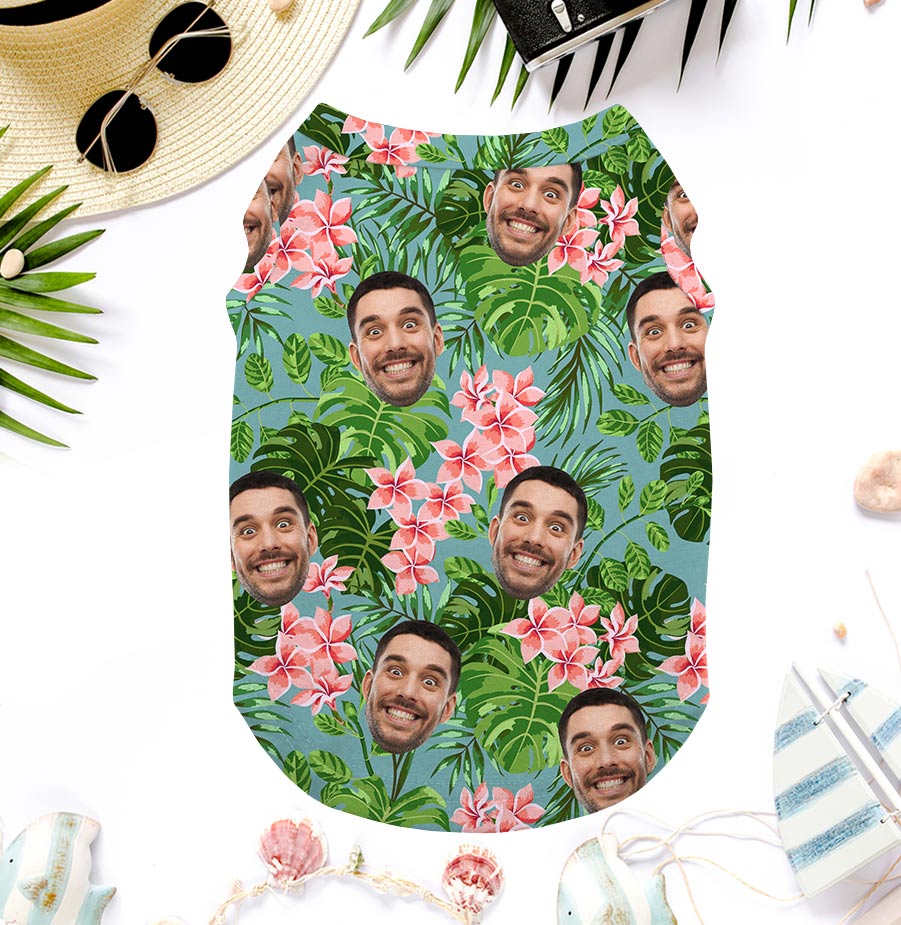 Tropical Custom Face Dog's Hawaiian Shirt