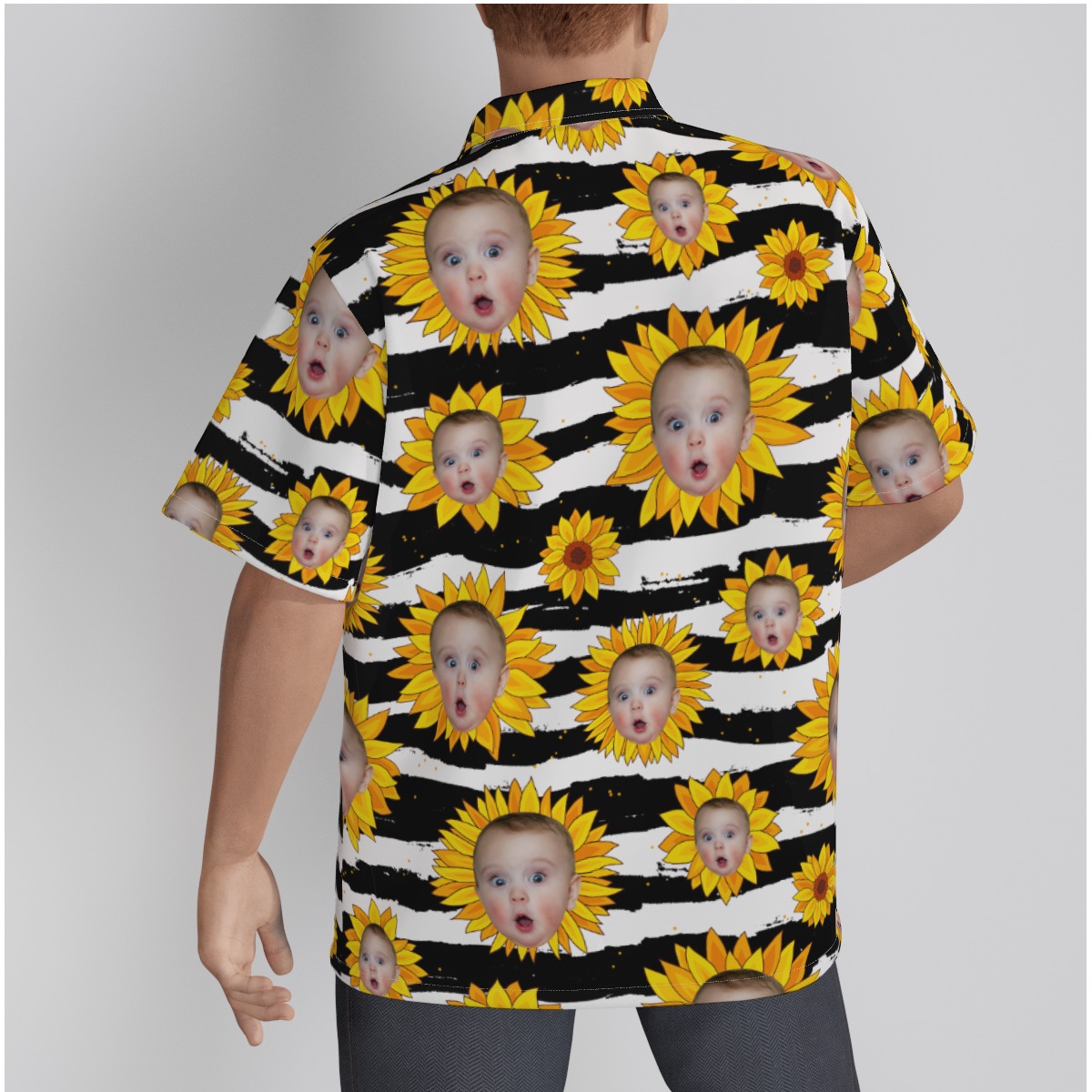 Funny Sunflowers Custom Face Hawaiian Shirt