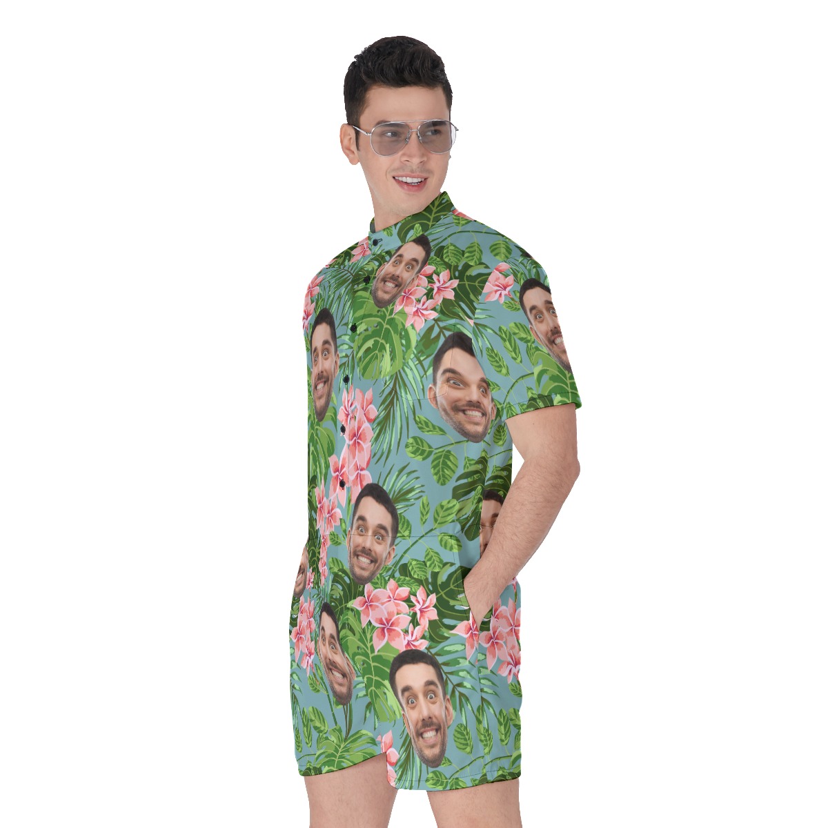 Custom Face Summer Romper For Men