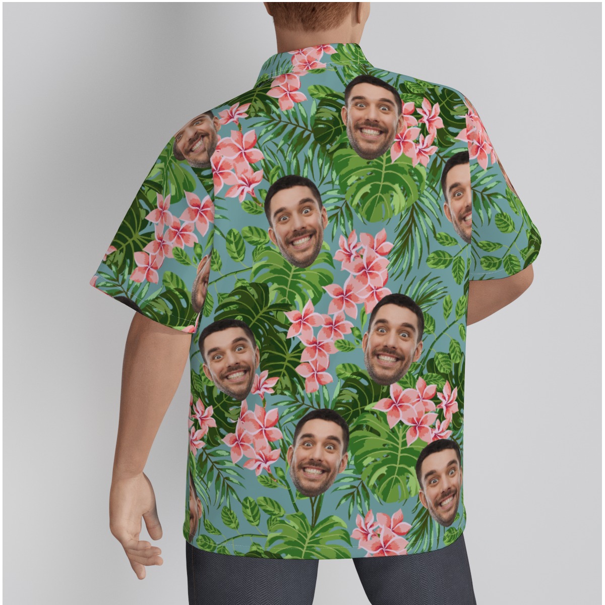 Floral Custom Multiple Faces Hawaiian Shirt For Men