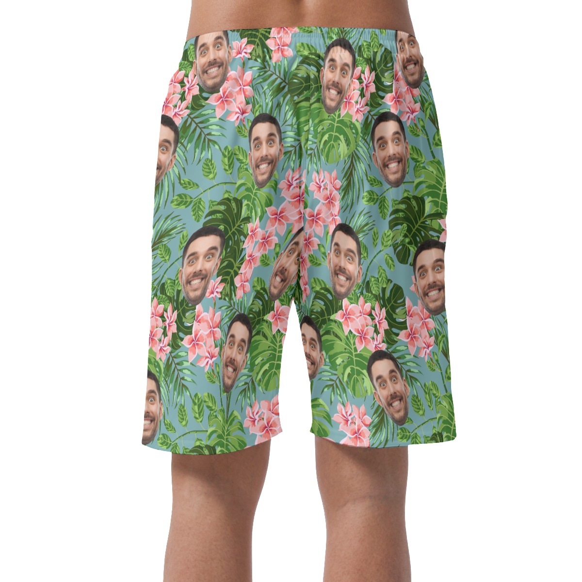 Men's Tropical Custom Face Shorts For Summer