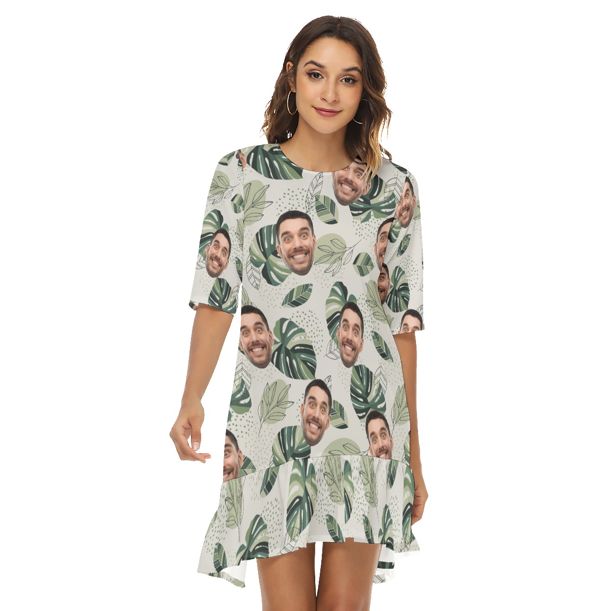 Women's Summer Hawaiian Dresses Custom Your Face