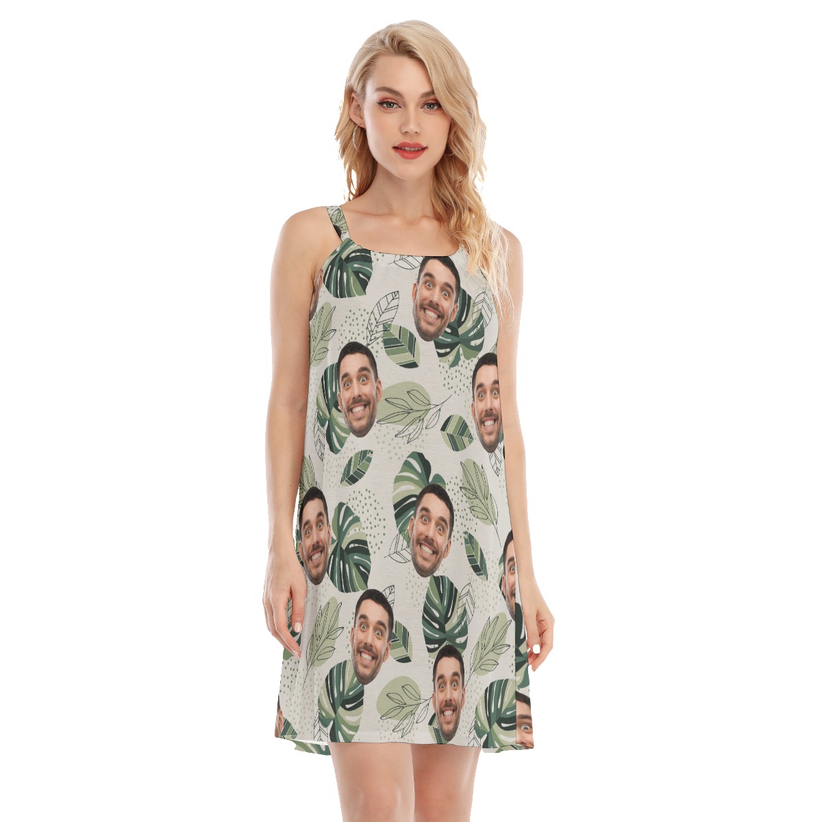 Women's Custom Face Hawaiian Dress For Party - variant image 1