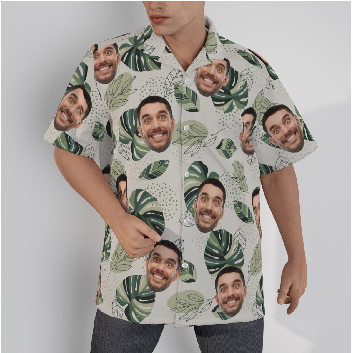 Tropical Custom Hawaiian Shirt With Faces For Men - variant image 1