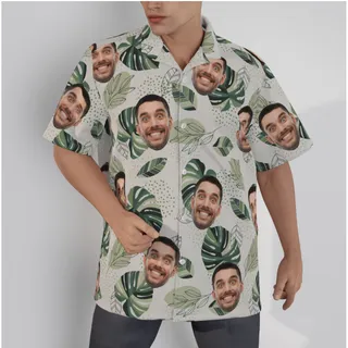 Tropical Custom Hawaiian Shirt With Faces For Men
