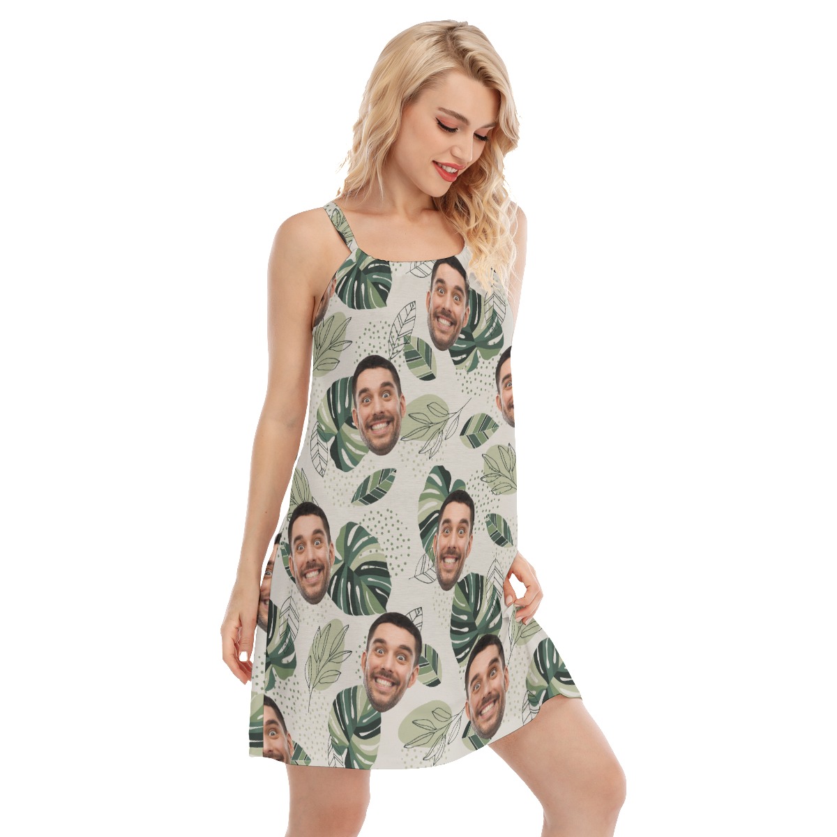 Women's Custom Face Hawaiian Dress For Party