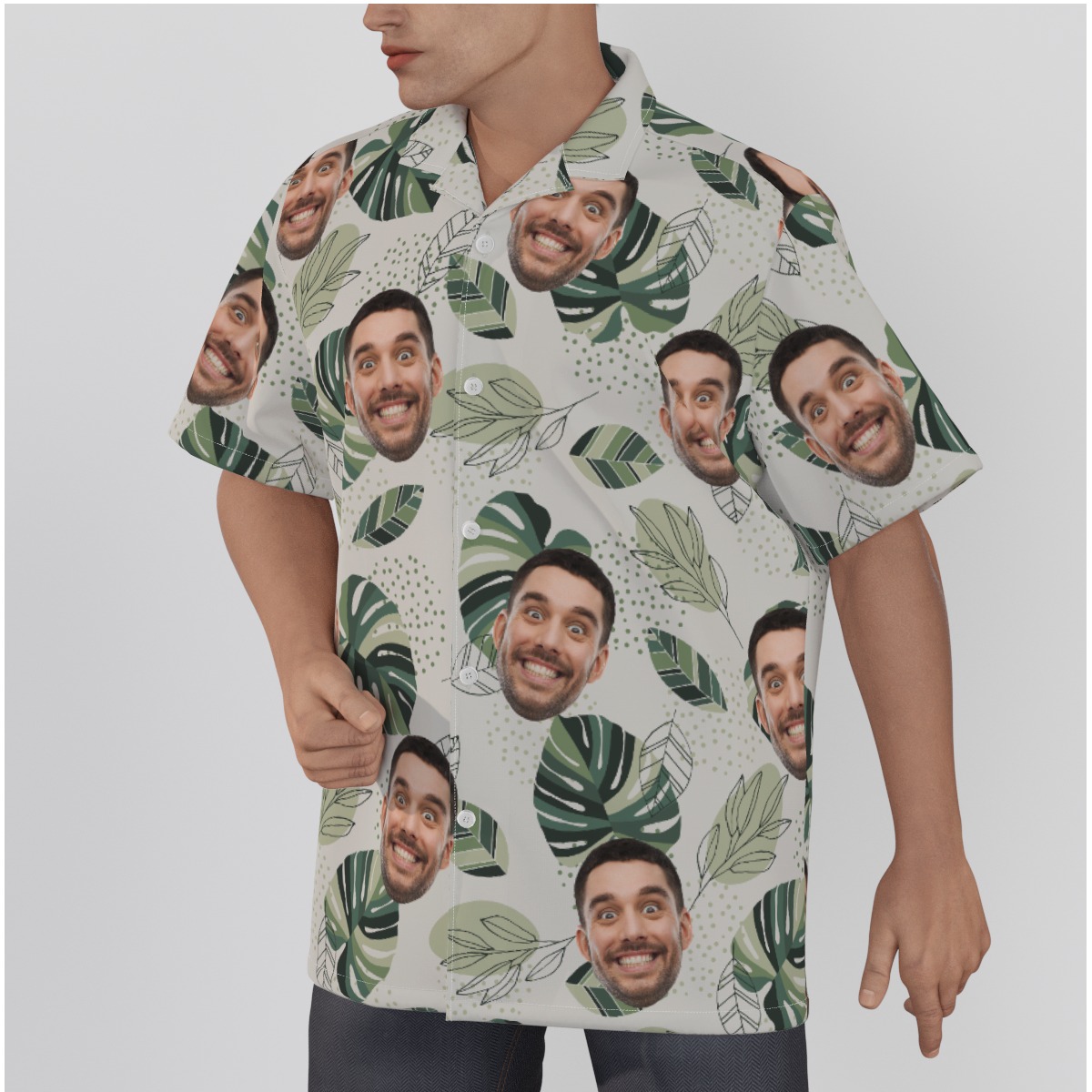 Tropical Custom Hawaiian Shirt With Faces For Men