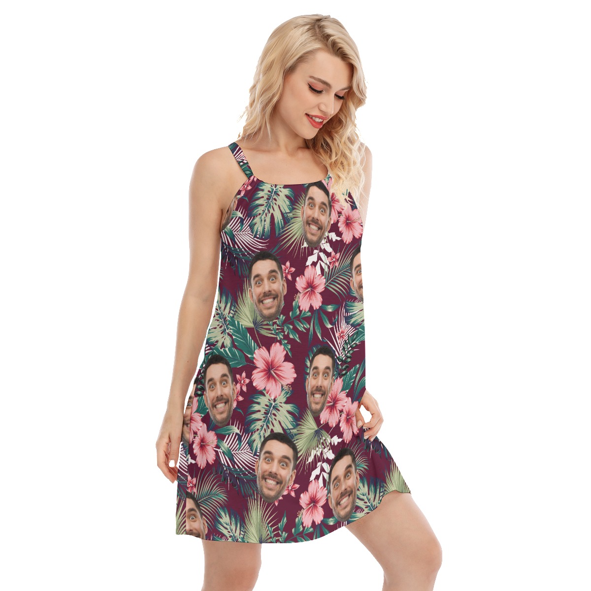 Custom Face Aloha Dress For Summer
