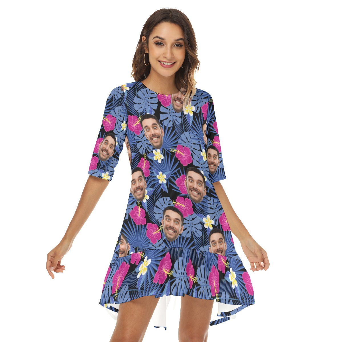 Custom Face Women's Hawaiian Dress For Holiday - variant image 1