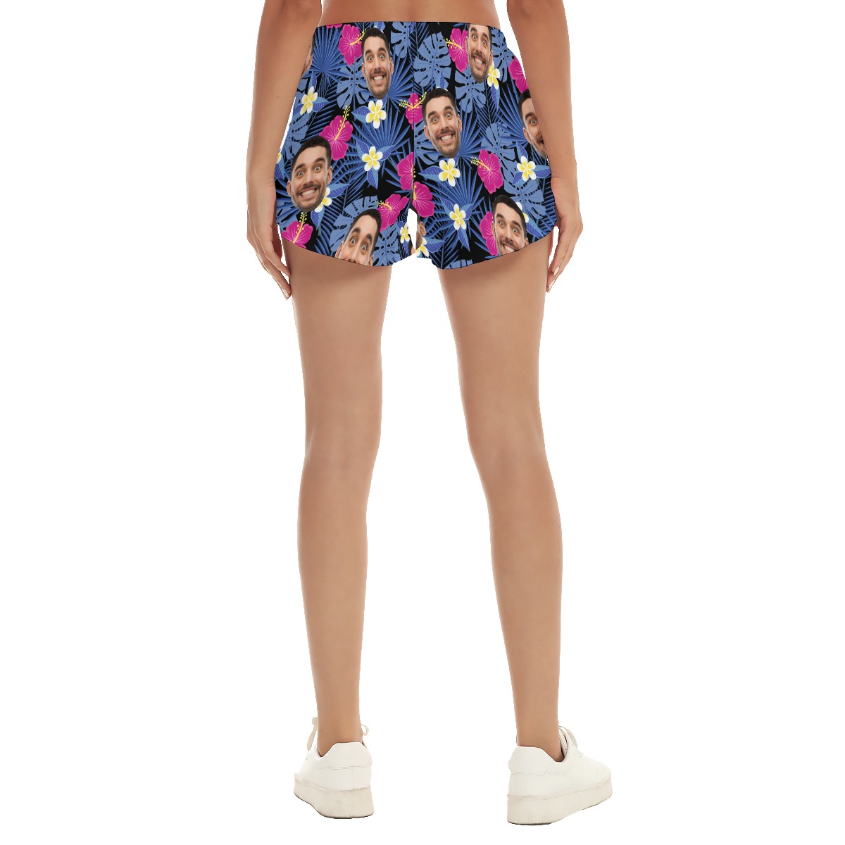 Purple Custom Face Women's Shorts For Summer