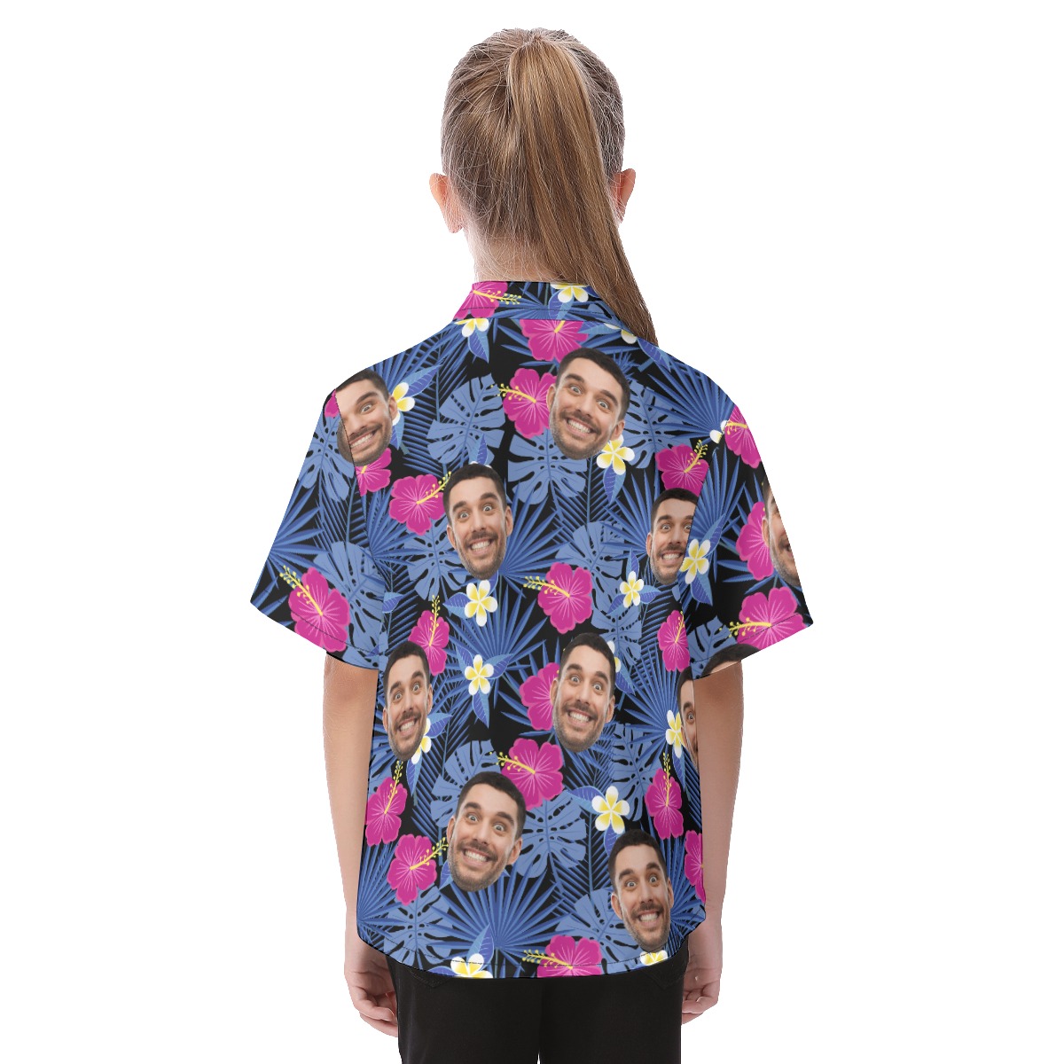 Kid's Hawaiian Shirt With Face Custom