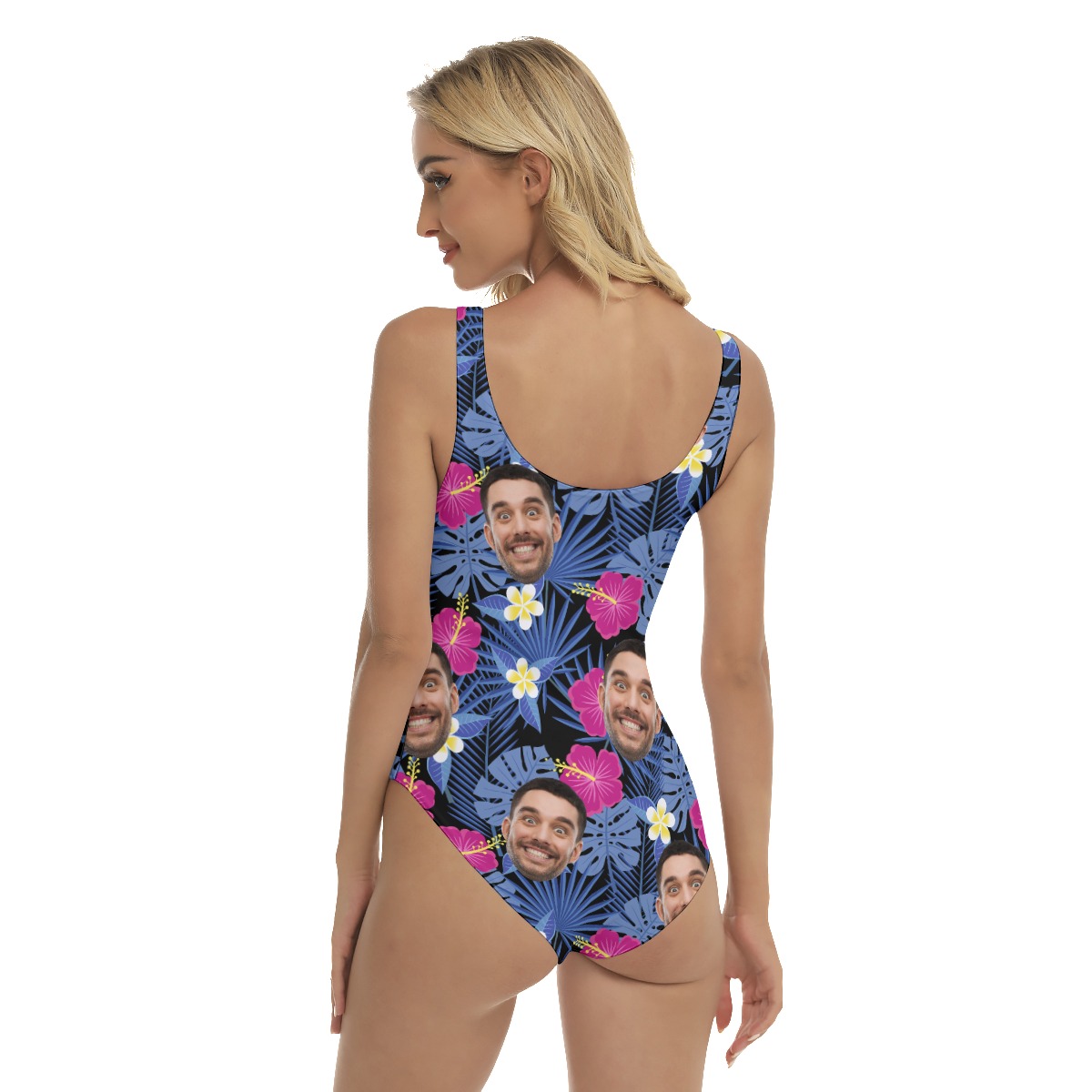 Custom Face Hawaiian One Piece Swimsuit For Women