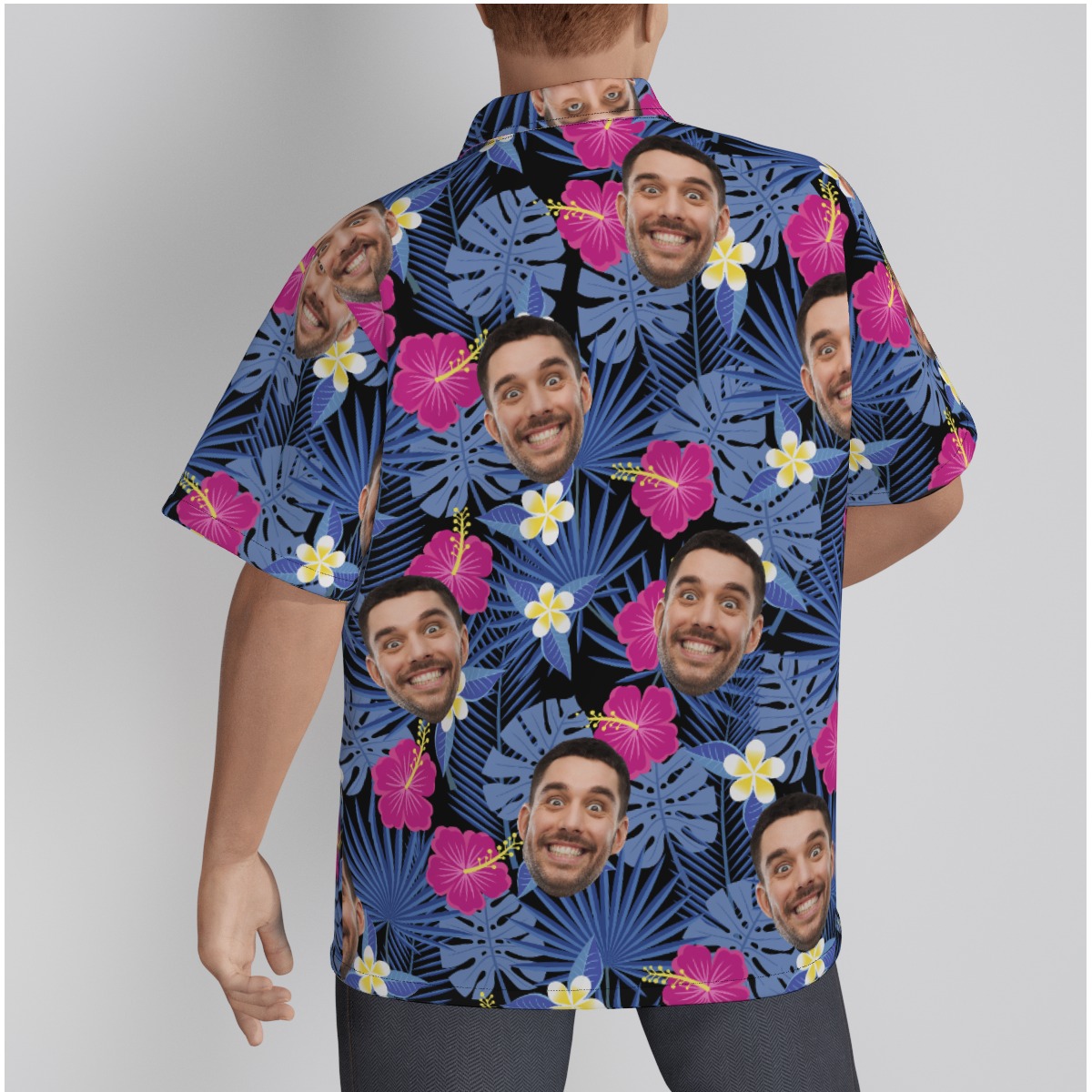Purple Custom Hawaiian Shirt With Face For Men