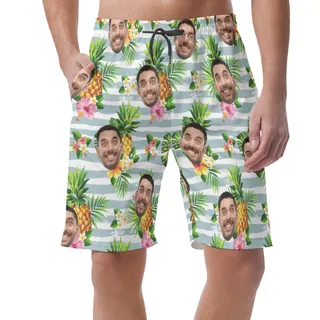 Men's Custom Faces Shorts For Summer Vacation