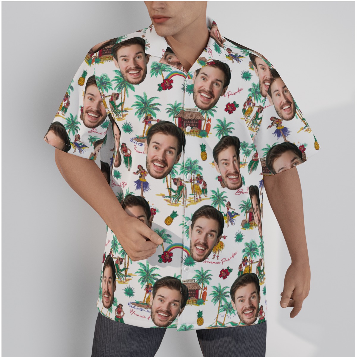 Custom Face Beach Vibes Hawaiian Shirt - variant image 1