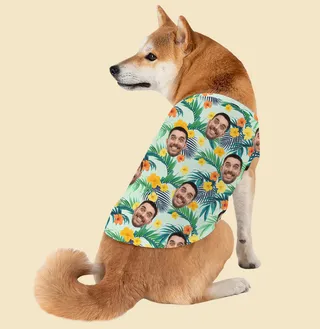 Custom Face Dog Hawaiian Shirt Tank Top