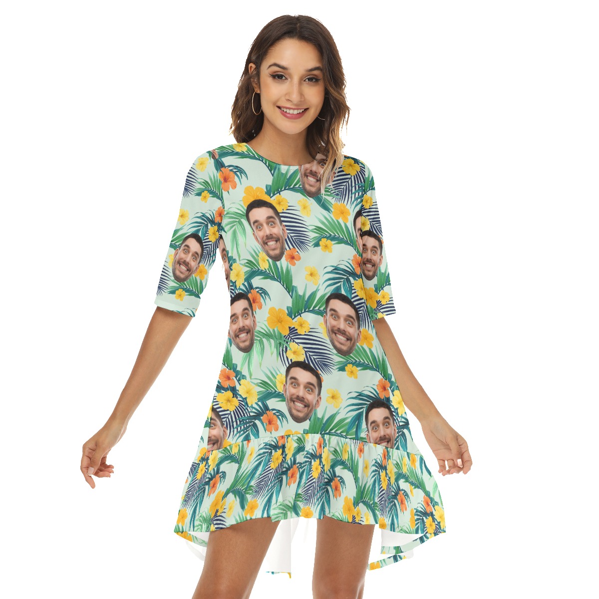 Tropical Hawaiian Dresses For Women Custom Face - variant image 1