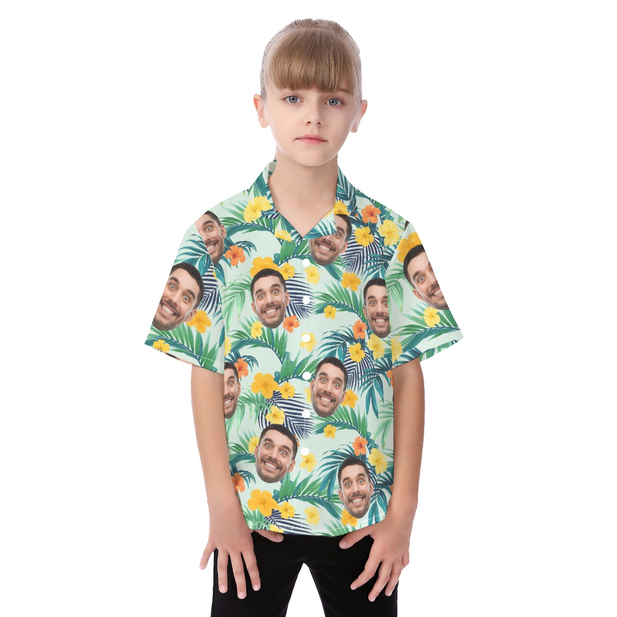 Unique Custom Hawaiian Shirt With Face For Kids - variant image 1