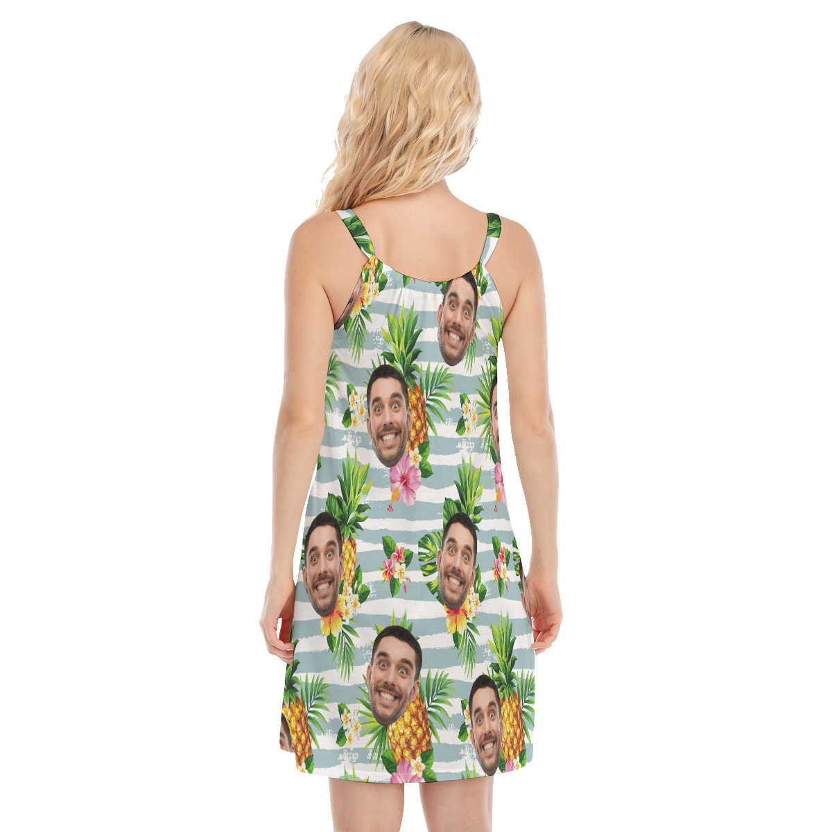 Tropical Pineapples Hawaiian Cami Dress For Women