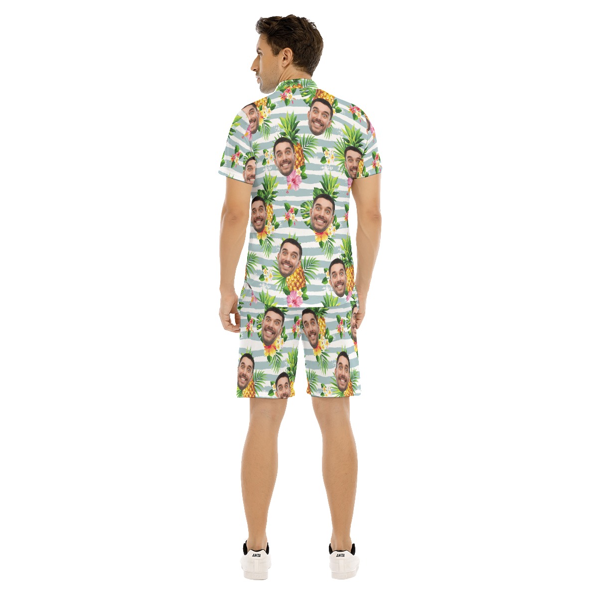 Custom Face Hawaiian Outfits Shirt Shorts For Men