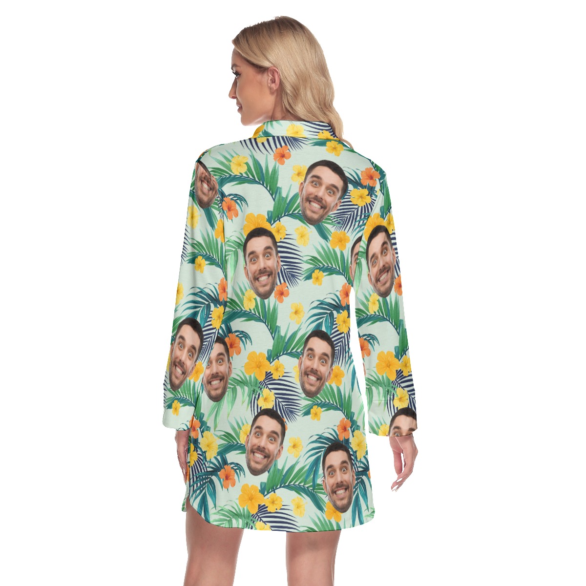 Personalized Custom Face Women's Hawaiian Beach Dress